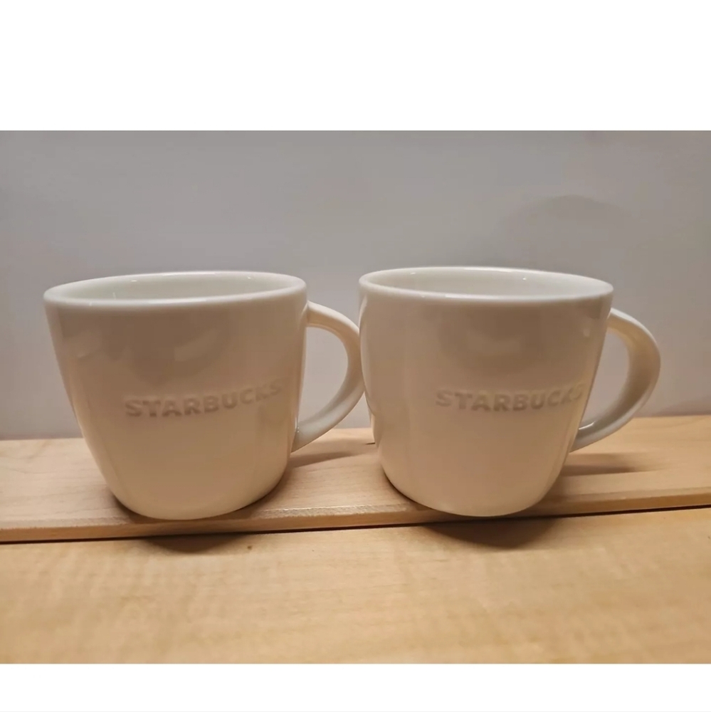 STARBUCKS 2010 D TOUS DROITS DEMITASSE ESPRESSO MUGS SET OF  2